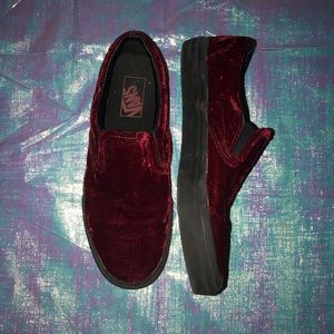 Velvet Slip On Vans